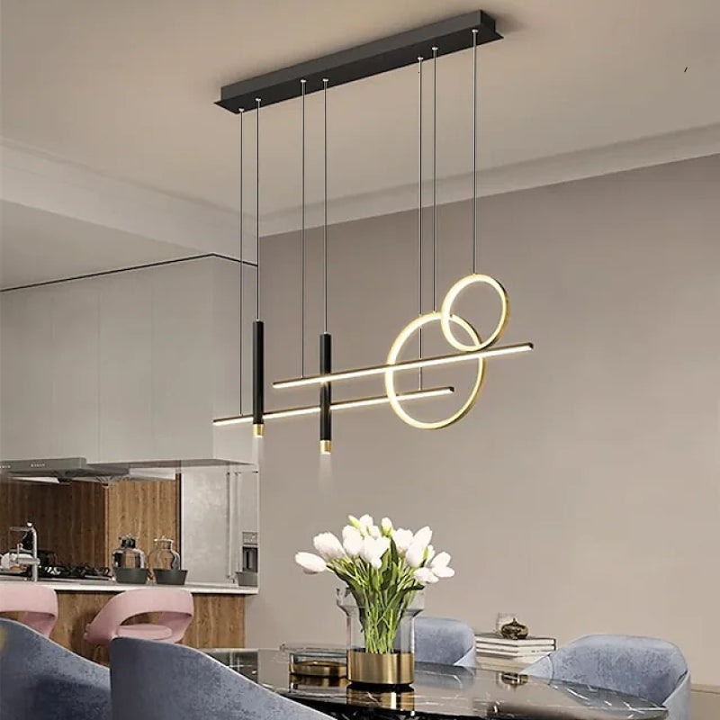 Nymera Black Metal LED Chandelier for Modern Interiors