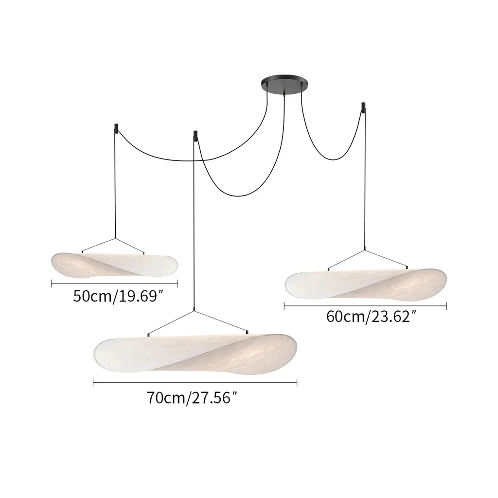 Lampu Gantung Sutera Bentuk Awan Seni Zen untuk Ruang Tamu - Orntli