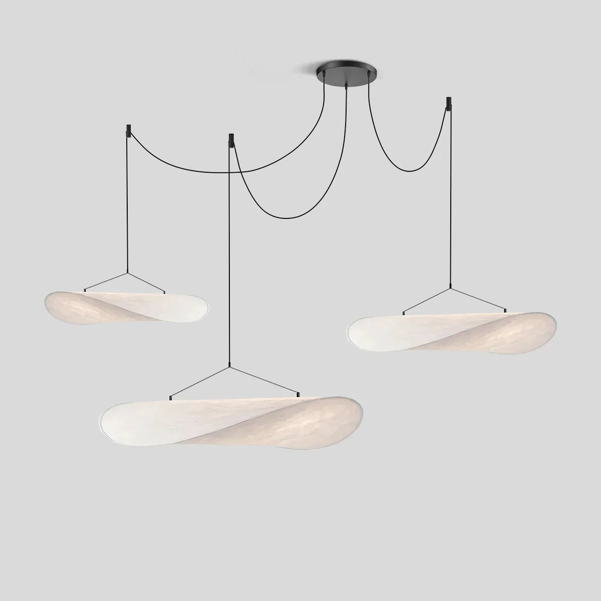 Lampu Gantung Sutera Bentuk Awan Seni Zen untuk Ruang Tamu - Orntli