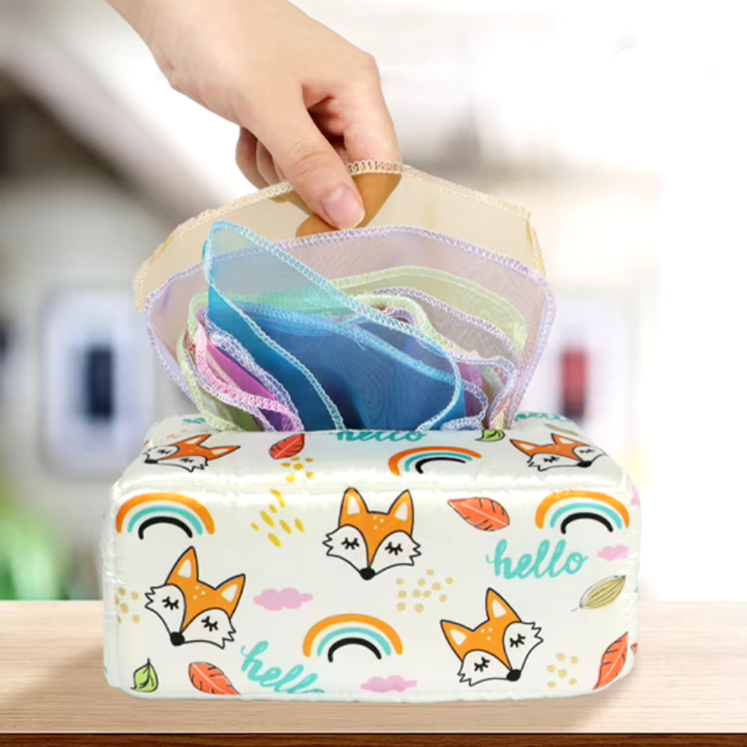 Caja sensorial de pañuelos