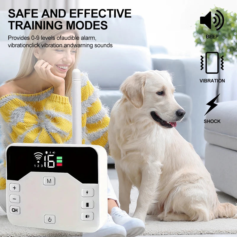 2-In-1 Wireless Dog Fence And Outdoor Training Collar