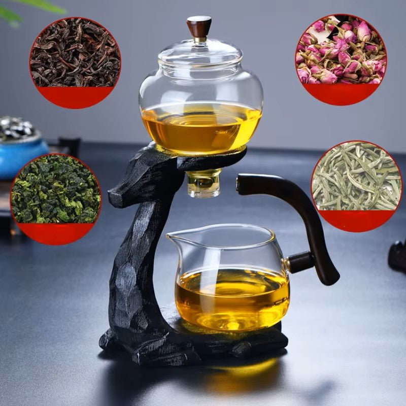 Set Teh Kung Fu Kaca Sedutan Magnetik Automatik 350ml