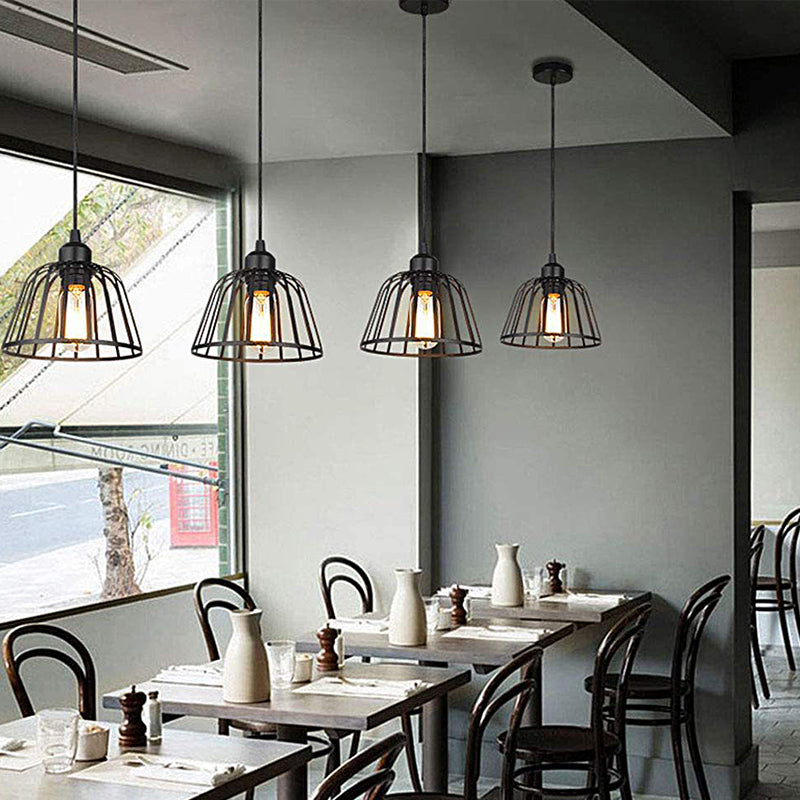 Nexera Black Iron Industrial Pendant Lamp for Entryways and Kitchens