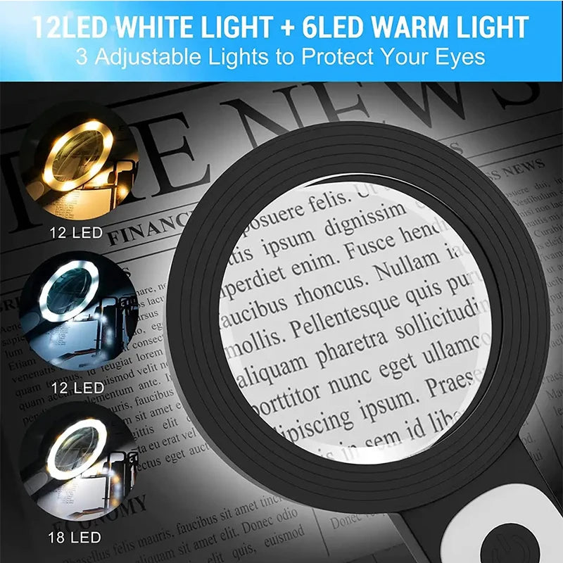 Lupa BrightLens 30x para Personas Mayores y Lectura