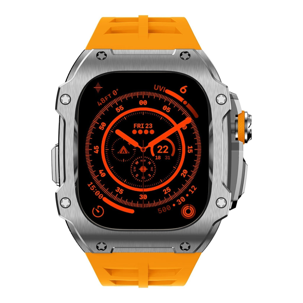 RM7015-serien - Sølv Vanguard rustfrit stål Apple Watch Ultra-etui