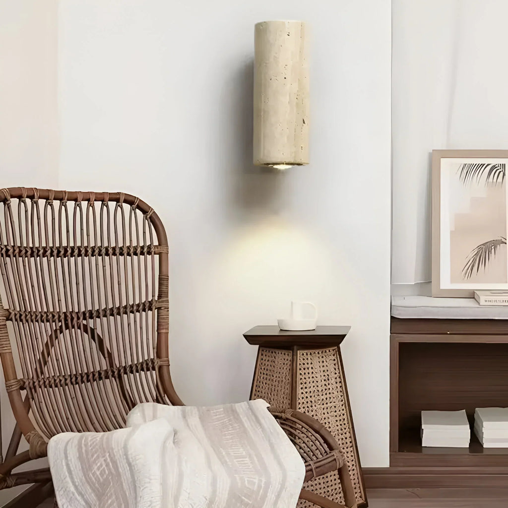 Applique murale élégante en travertin naturel TerraLuxe design