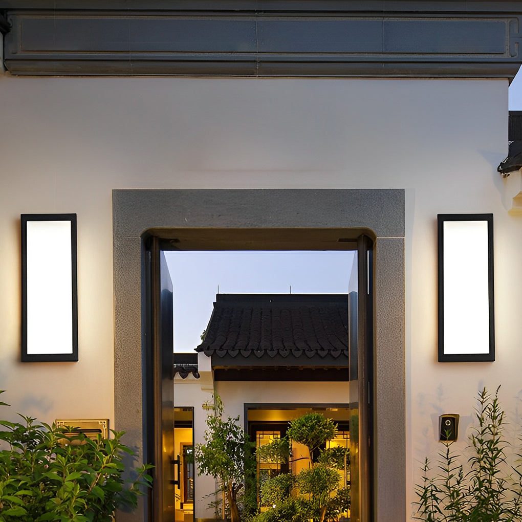 Obdélníkové nástěnné LED svítidlo Wealy — moderní venkovní design
