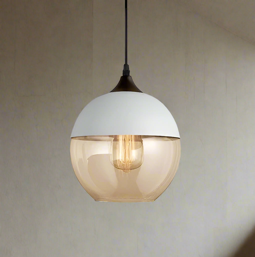 Lucevia | Luxurious Glass and Wood Pendant Light | Orntli