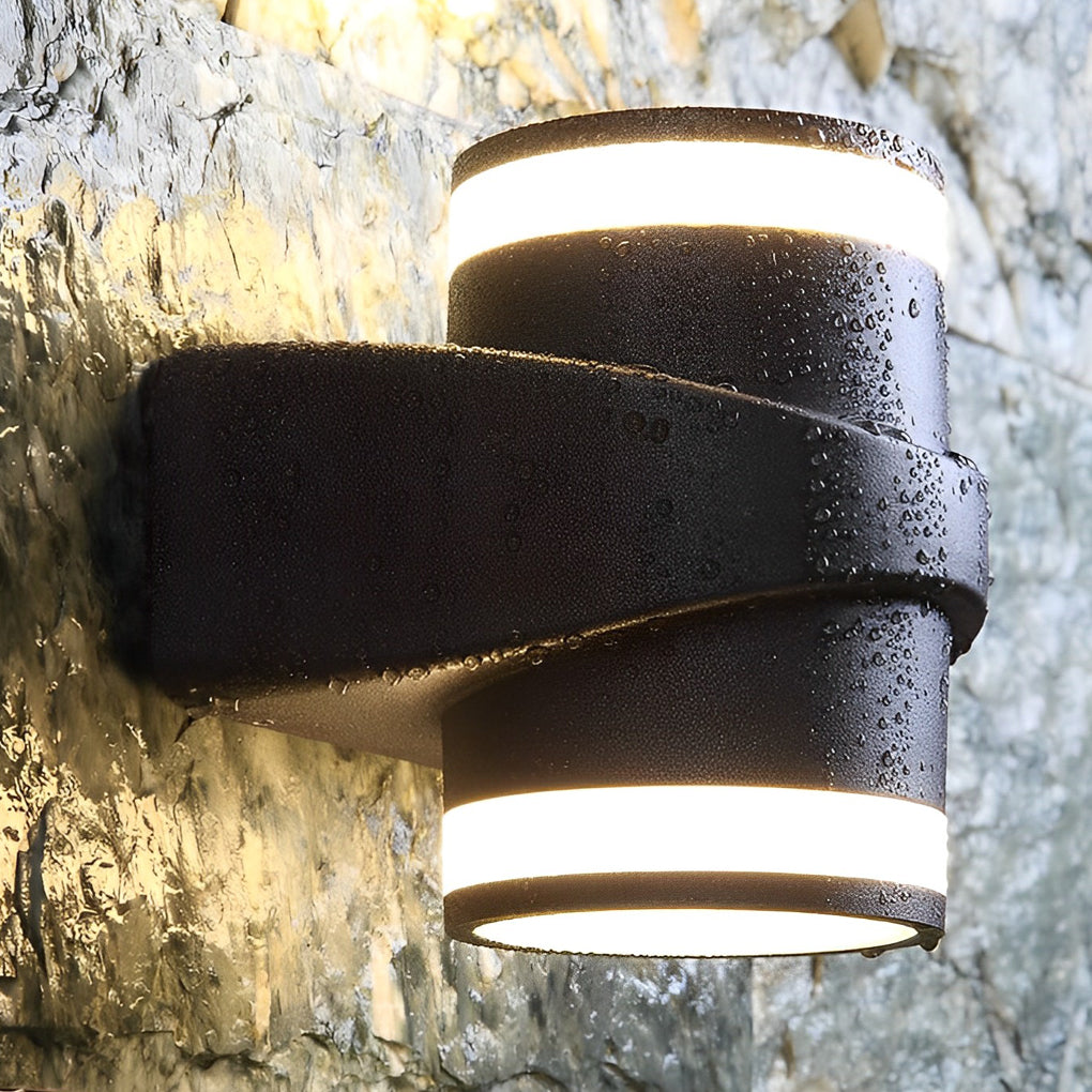 Lámparas circulares LED de pared Wiona — Láminas reflectantes integradas