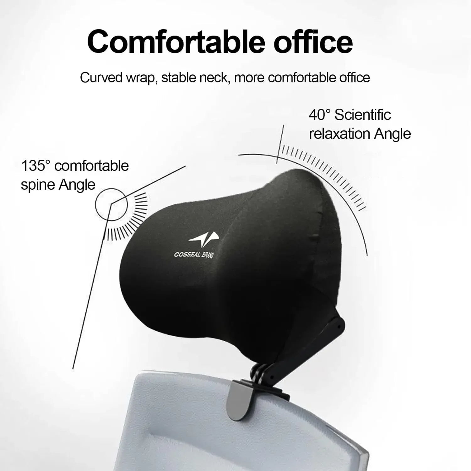 Coussin ergonomique de soutien pour nuque, appui-tête et protection lombaire pour chaise de bureau