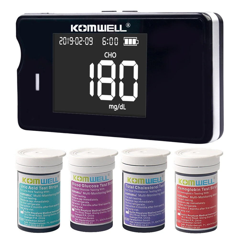 4-in-1 Gezondheidsmeter voor Cholesterol, Glucose en Urinezuur