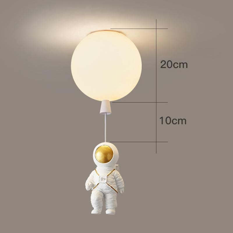 Aria Astronauten-Ballon-Deckenleuchte zur Aufputzmontage - warmes LED-Licht, 20/25/30/35 cm