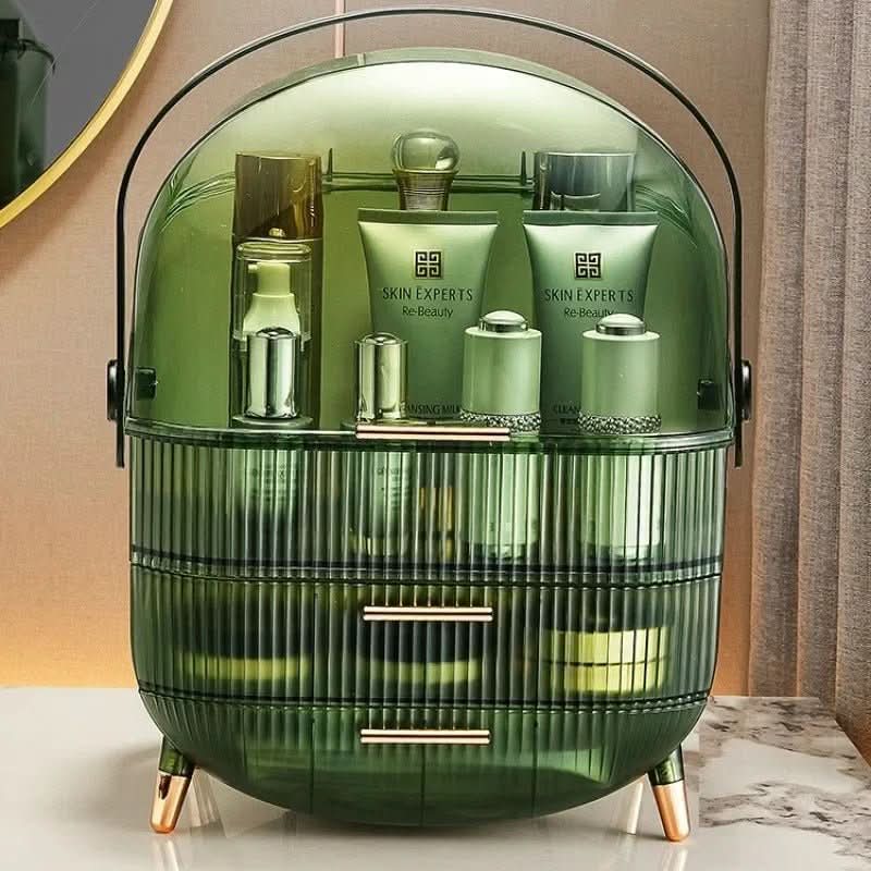 AuraLux Makeup Organizer Box Dustproof and Waterproof with Elegant Design for Women