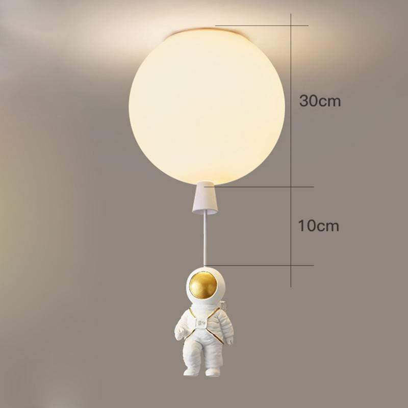 Aria Astronauten-Ballon-Deckenleuchte zur Aufputzmontage - warmes LED-Licht, 20/25/30/35 cm