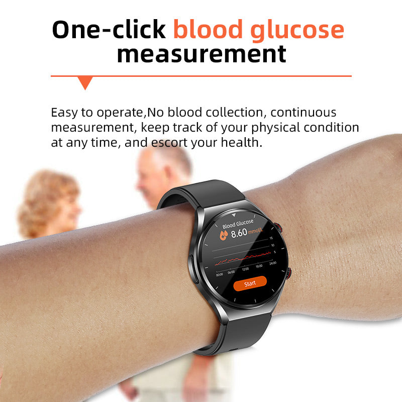 VitalPulse Gesundheits-Smartwatch mit Blutzucker-, Blutdruck-, EKG-, HRV- und Herzfrequenzmessung