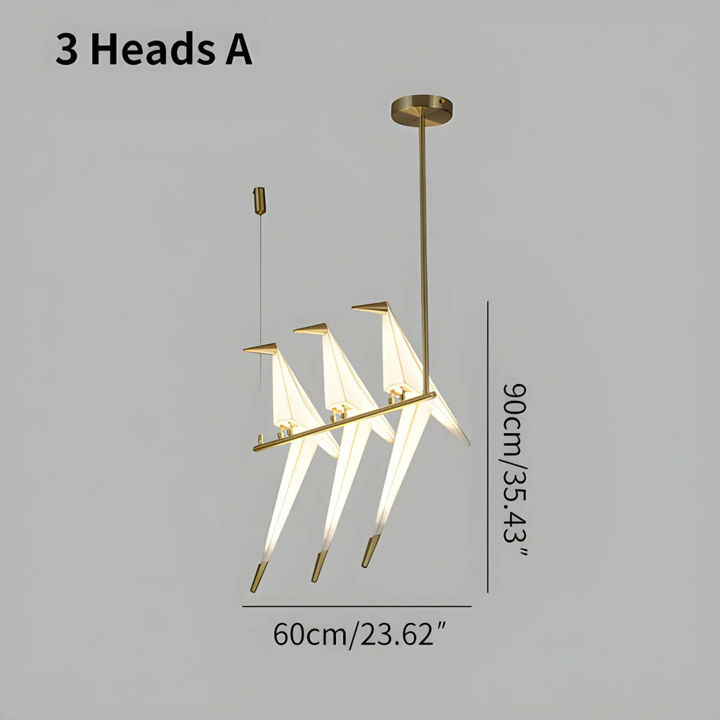 Papierkranich-Vogel-Kronleuchter für Esszimmer - Orntli