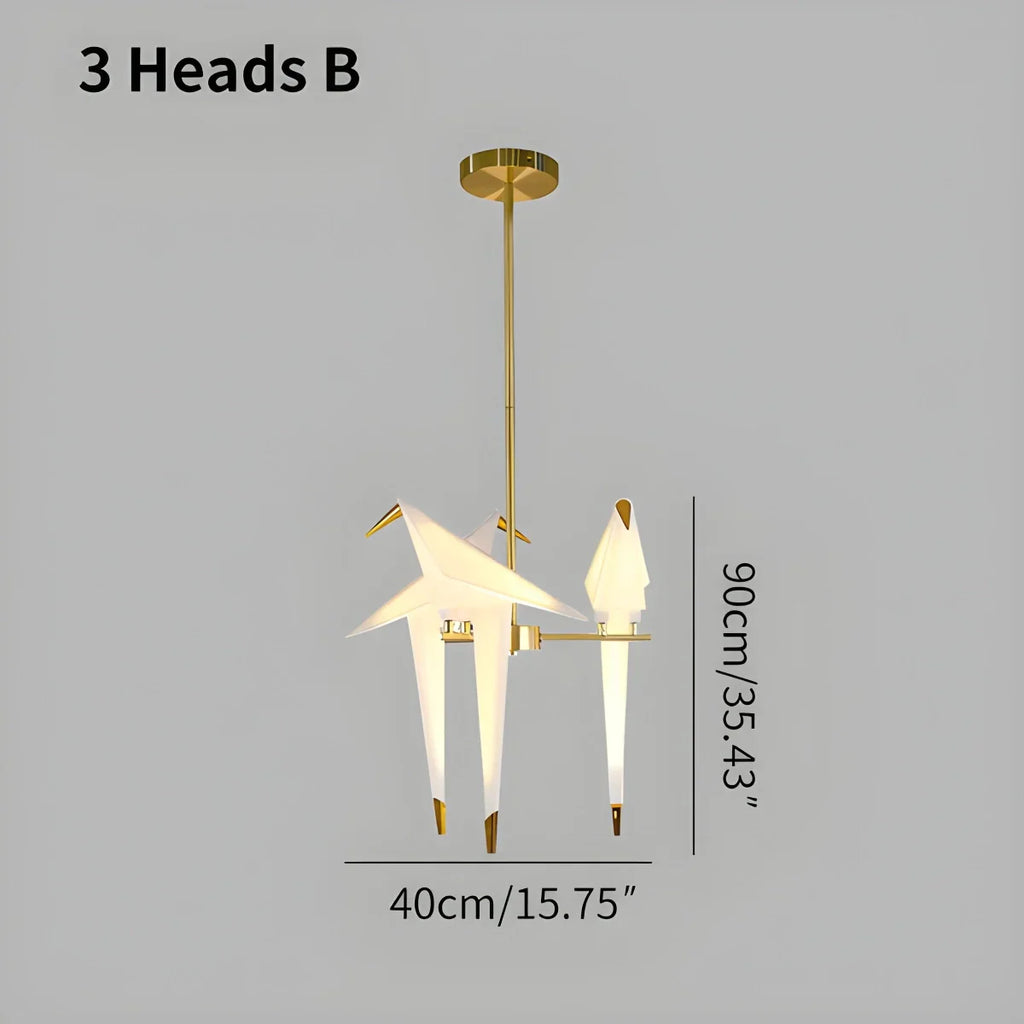 Papierkranich-Vogel-Kronleuchter für Esszimmer - Orntli