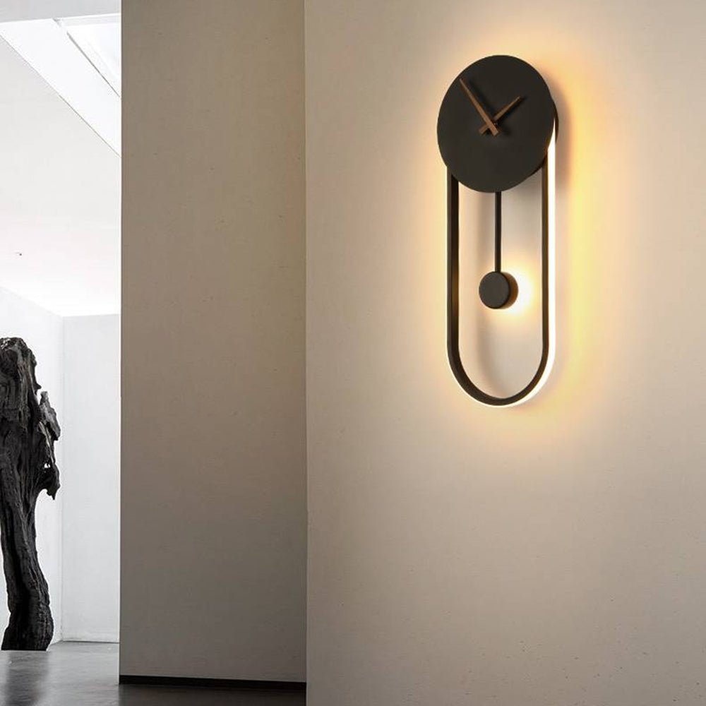Arisha Nordic óra alakú fali lámpa — arany-fekete kivitel
