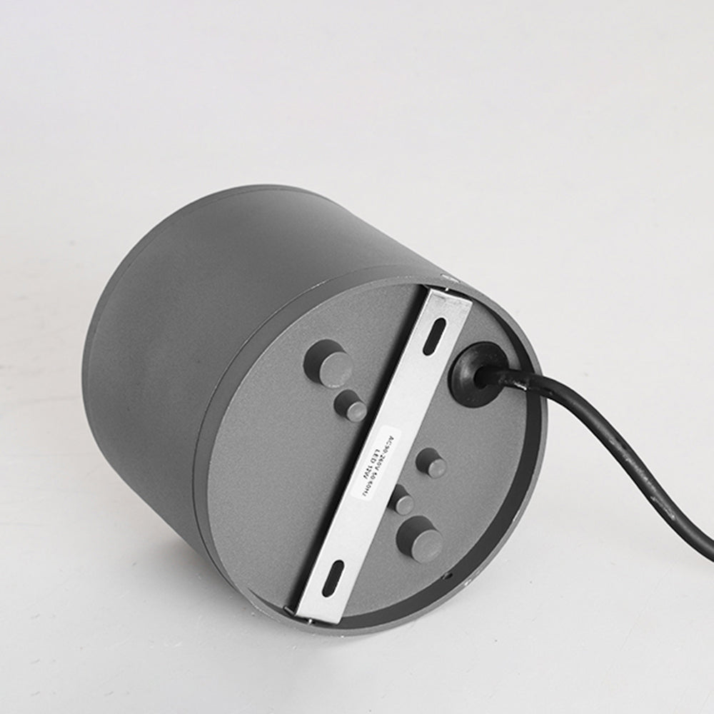 Ray moderne sort indbygget loftsspot — cylindrisk planmonteret lampe
