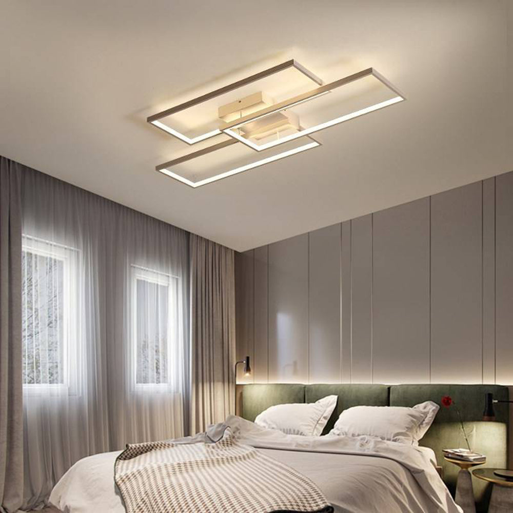 Arisha Rectangular Flush Mount Ceiling Light, 2 Colour - Neutralighting