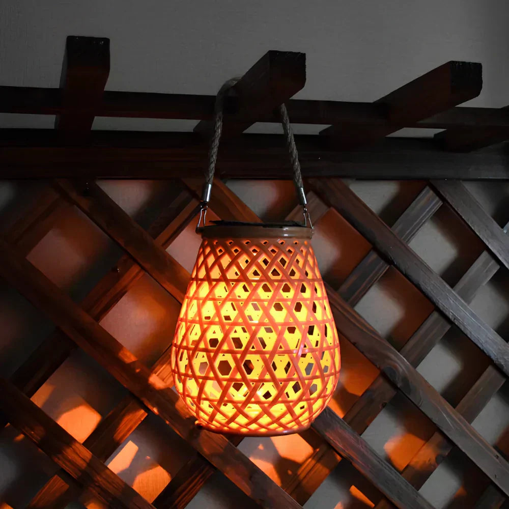 Lanterne tissée solaire Luna – Éclairage élégant intérieur et extérieur