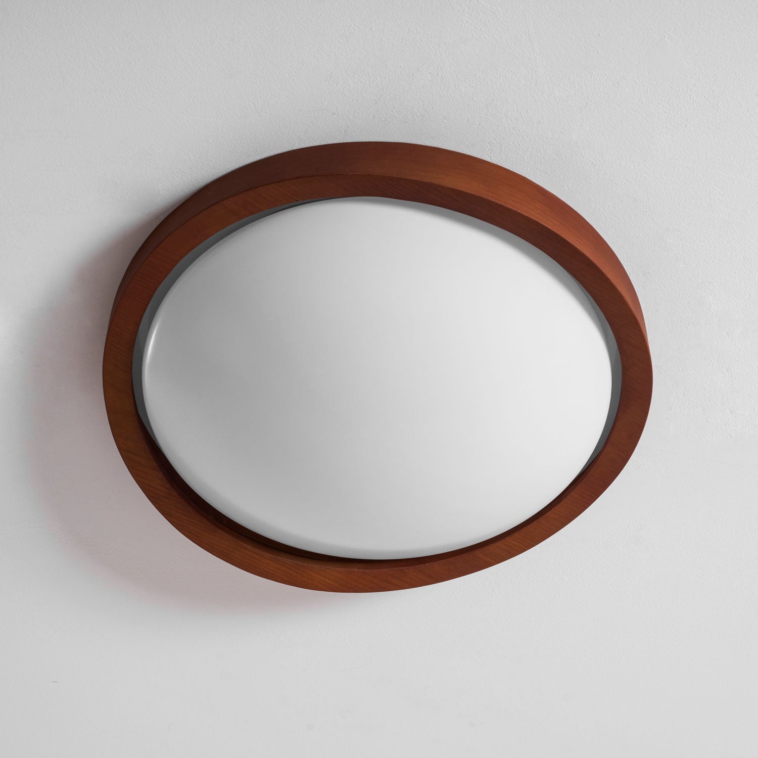 Curved Edge Walnut Ceiling Light