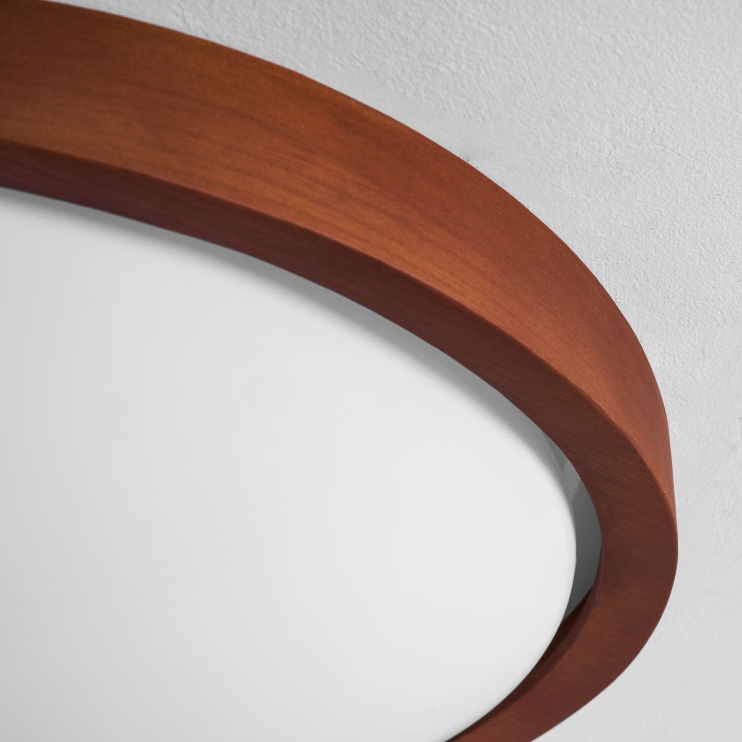 Curved Edge Walnut Ceiling Light