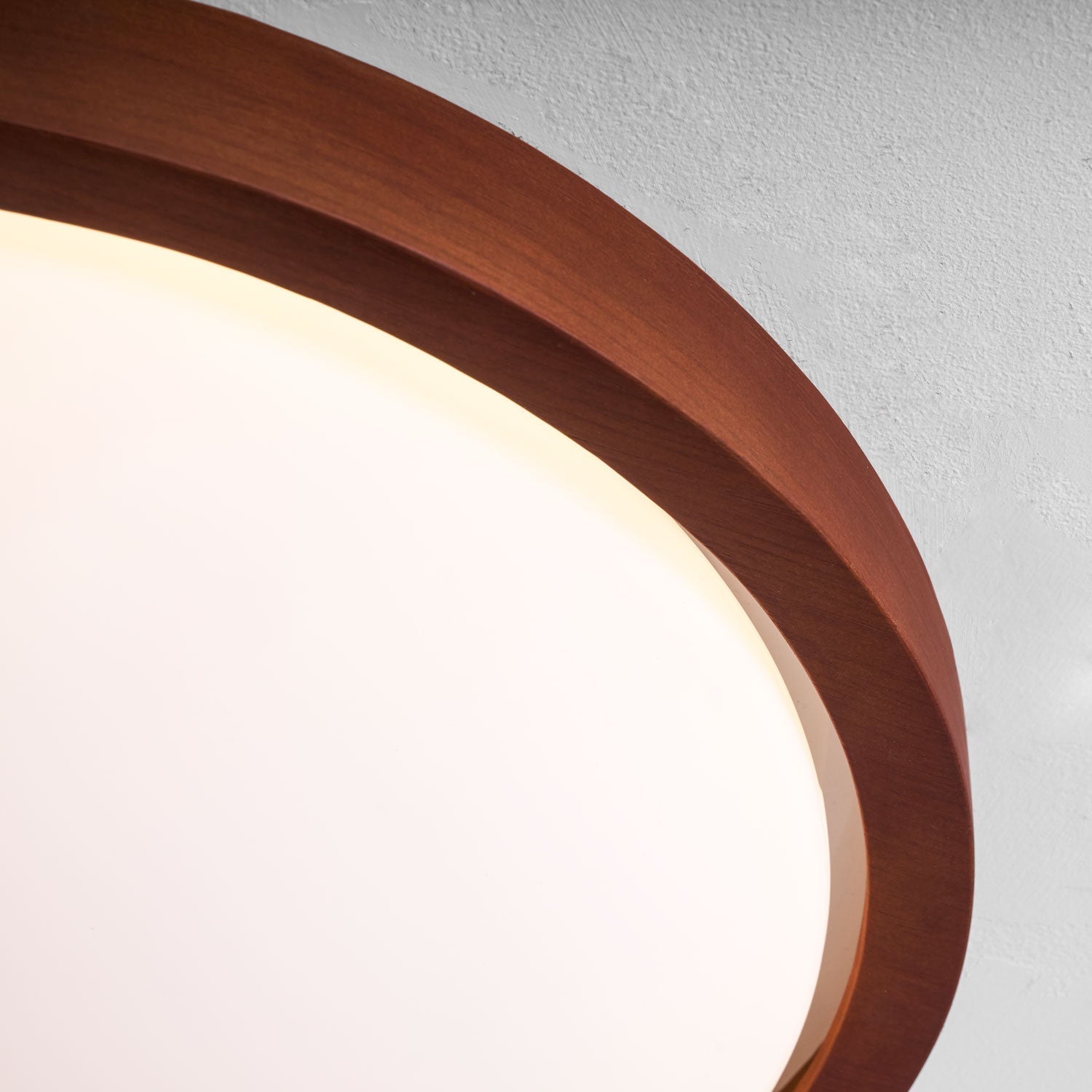 Curved Edge Walnut Ceiling Light