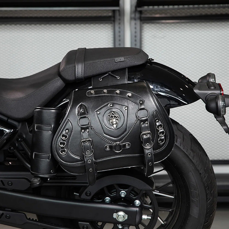Sac de moto crâne steampunk