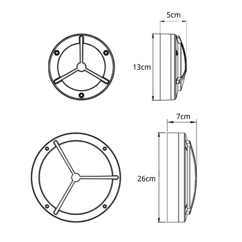 Weaver Trisection Wandleuchte — minimalistische wasserdichte drehbare Leuchte