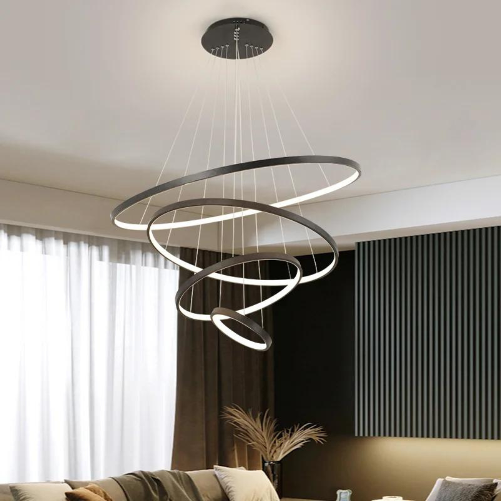 Lampadario moderno a LED a forma di anello
