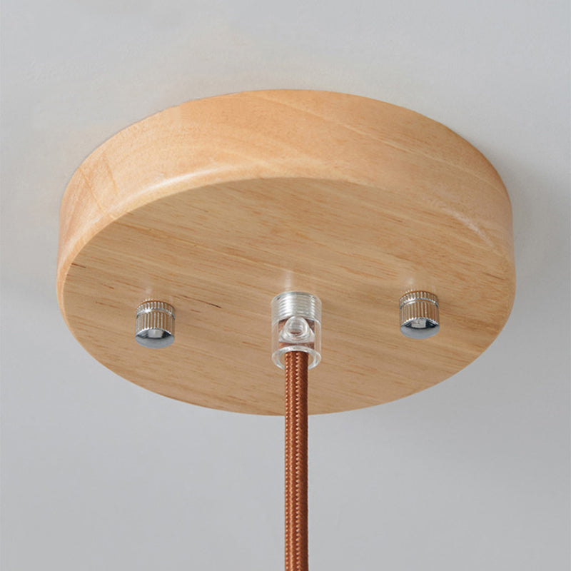 Lampă suspendată LED din lemn BirchGlow pentru iluminare ambientală caldă de la LumaNova
