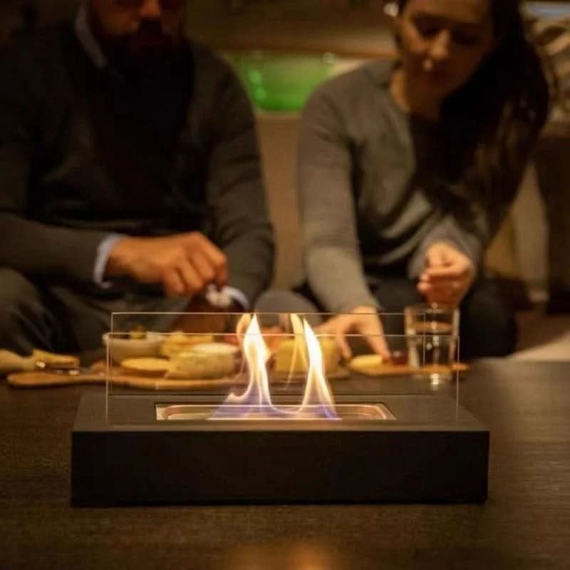 مدفأة طاولة محمولة NovaGlow بوقود الإيثانول الحيوي عديم الدخان، لأجواء رومانسية داخل المنزل وخارجه