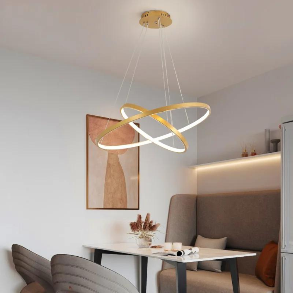 Lampadario moderno a LED a forma di anello