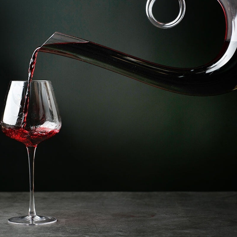 Decantador de Vinho em Vidro Cristalino Torcido Mendocino