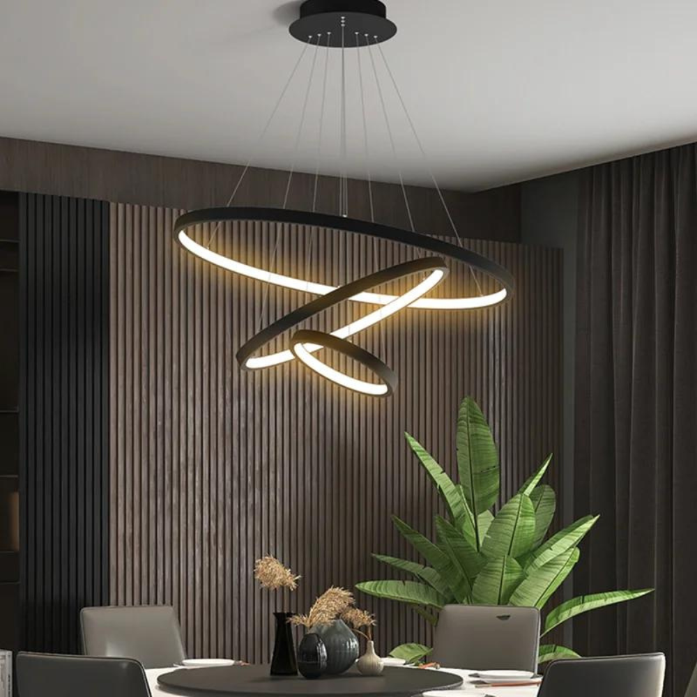 Lampadario moderno a LED a forma di anello