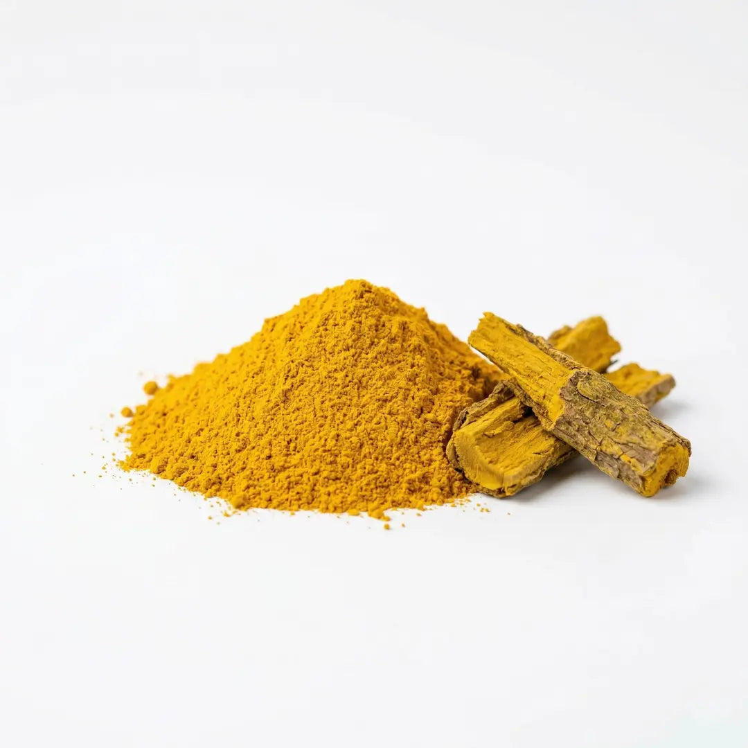 Yellow berberine powder with dried root pieces