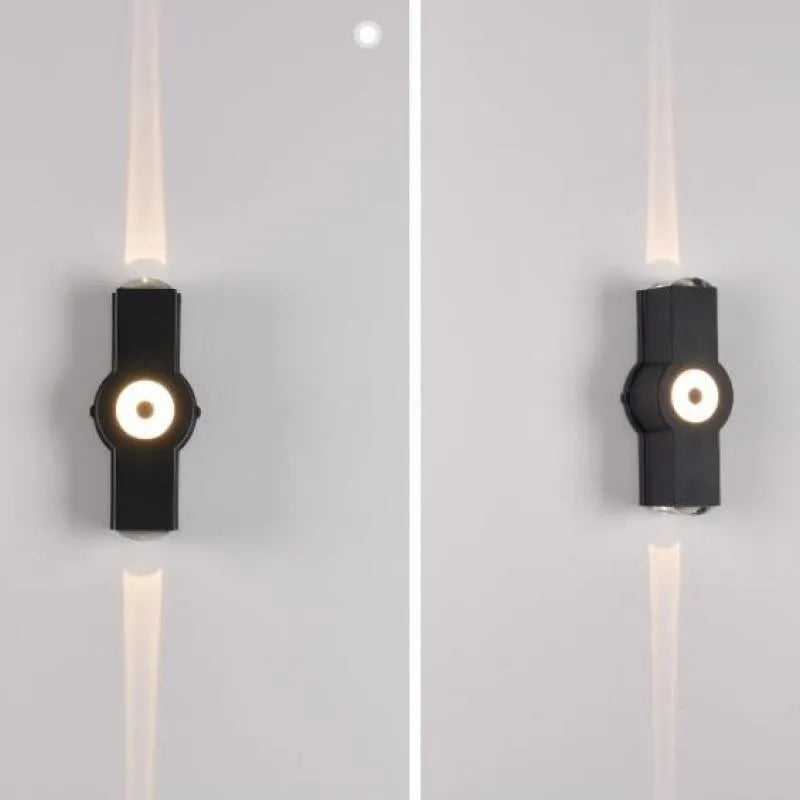 Ovelo moderne korsformet væglampe — vandtæt minimalistisk design, varm hvid LED