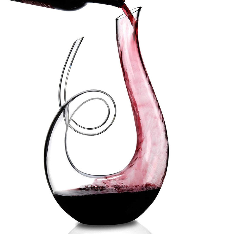 Decantador de Vinho em Vidro Cristalino Torcido Mendocino