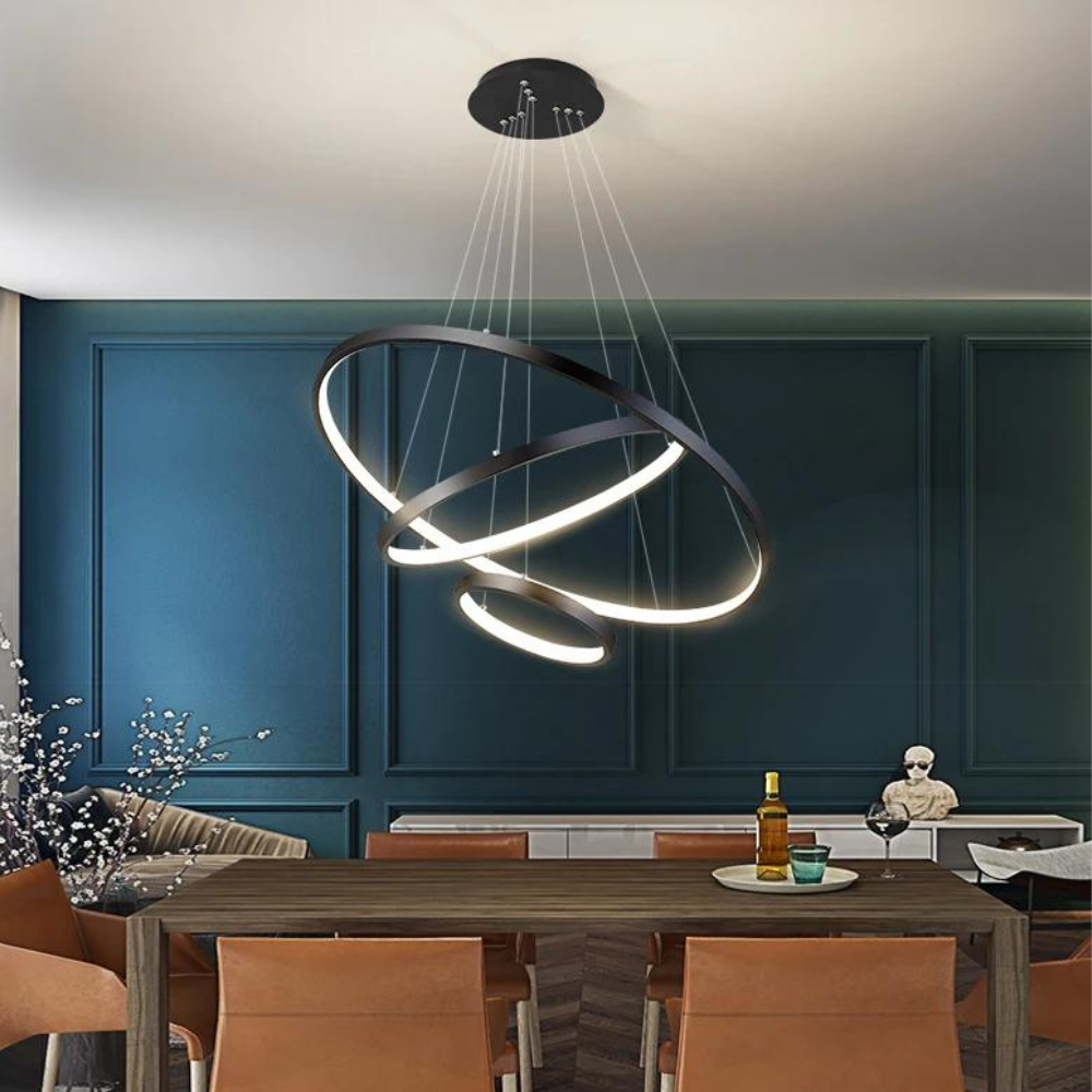 Lampadario moderno a LED a forma di anello