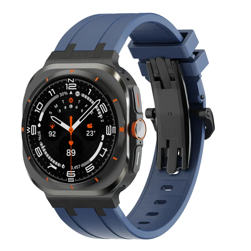 Luxusní silikonový řemínek s motýlkovou sponou AP pro Samsung Galaxy Watch Ultra