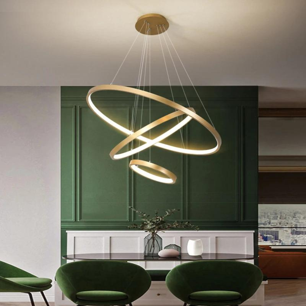 Lampadario moderno a LED a forma di anello