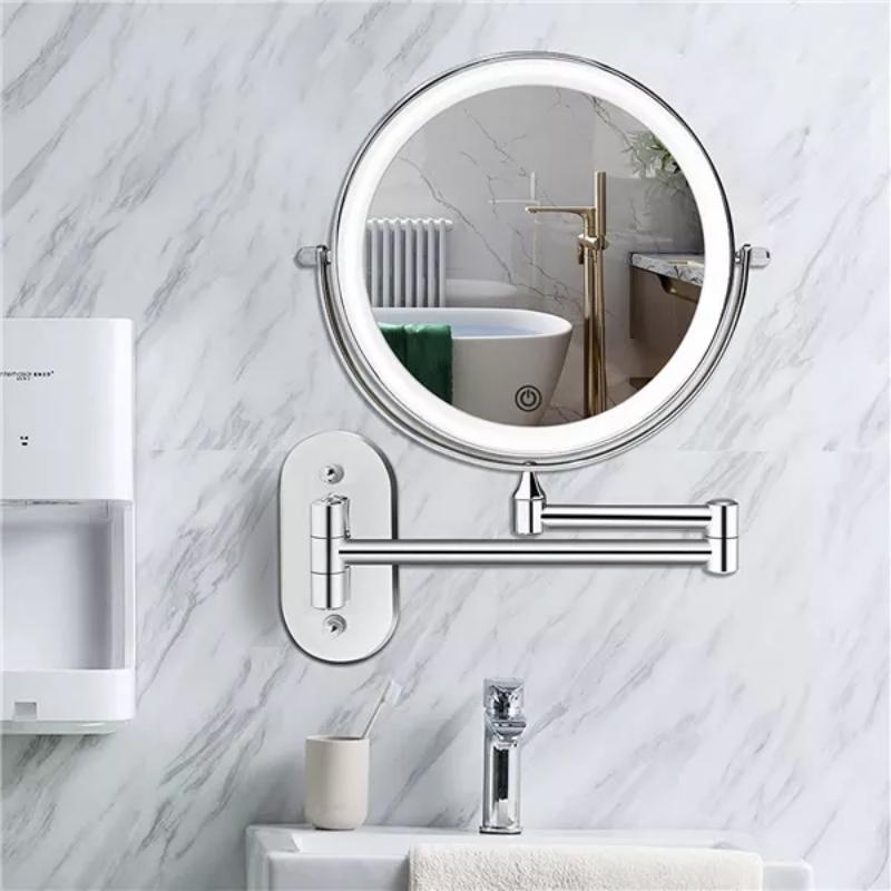 LumaGlow Rechargeable LED Magnifying Mirror Adjustable Light