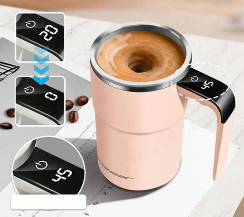 NovaBrew Ładowany Kubek do Kawy z Automatycznym Mieszaniem i Magnetycznym Obracaniem