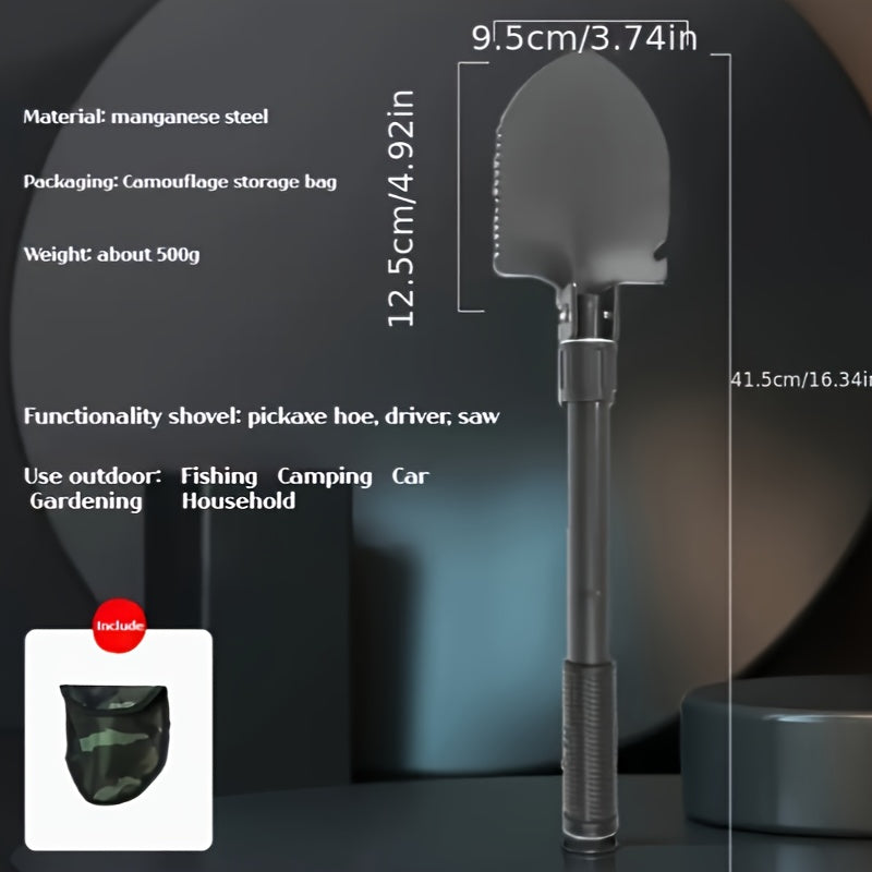 Taktisk sammenleggbar overlevelsesspade