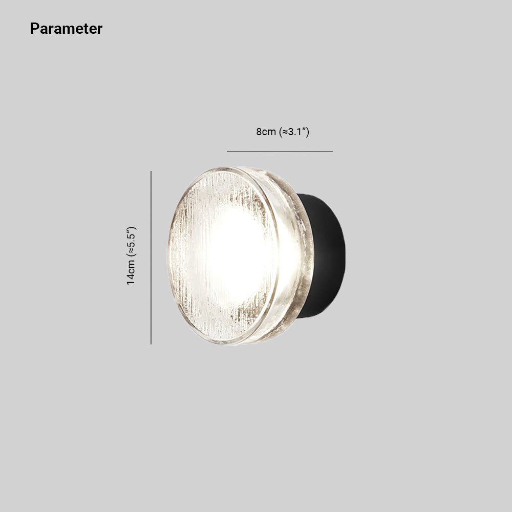 Ray Modern Mini Bubble Wall Lamp, Metal and Glass Build, Transparent IP65 Rated