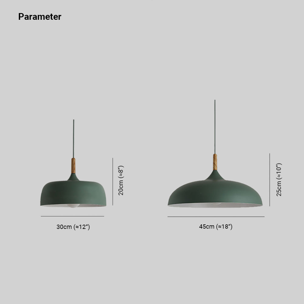 Aria Modern Dome Pendant Light — Macaron Design, Hardwire, IP20, 5㎡–20㎡