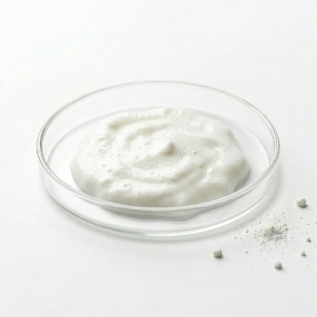 Probiotic culture in a glass dish