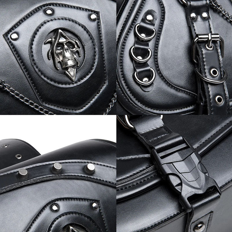Sac de moto crâne steampunk