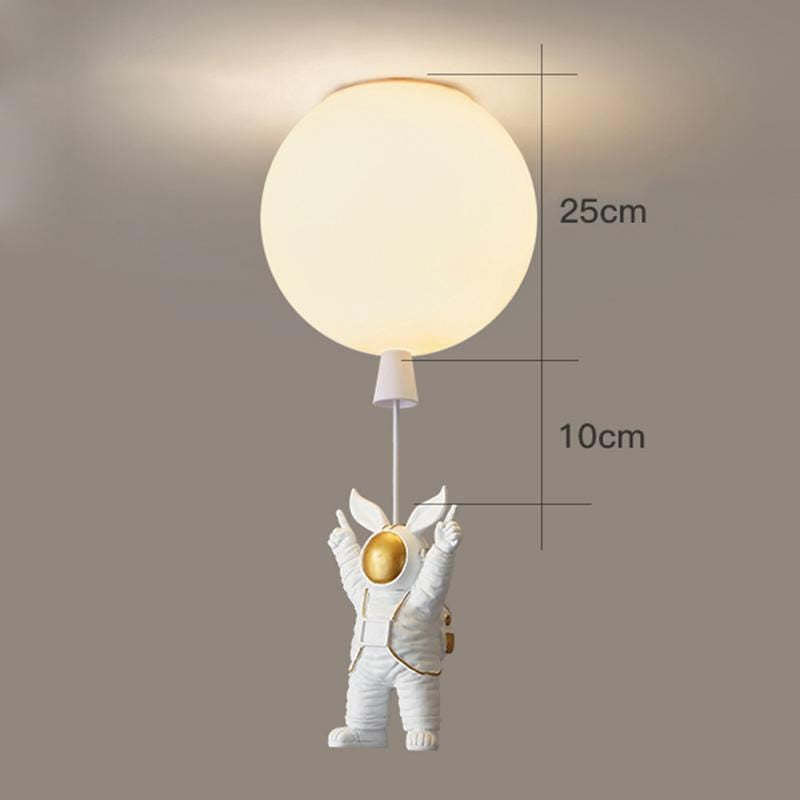 Aria Astronauten-Ballon-Deckenleuchte zur Aufputzmontage - warmes LED-Licht, 20/25/30/35 cm